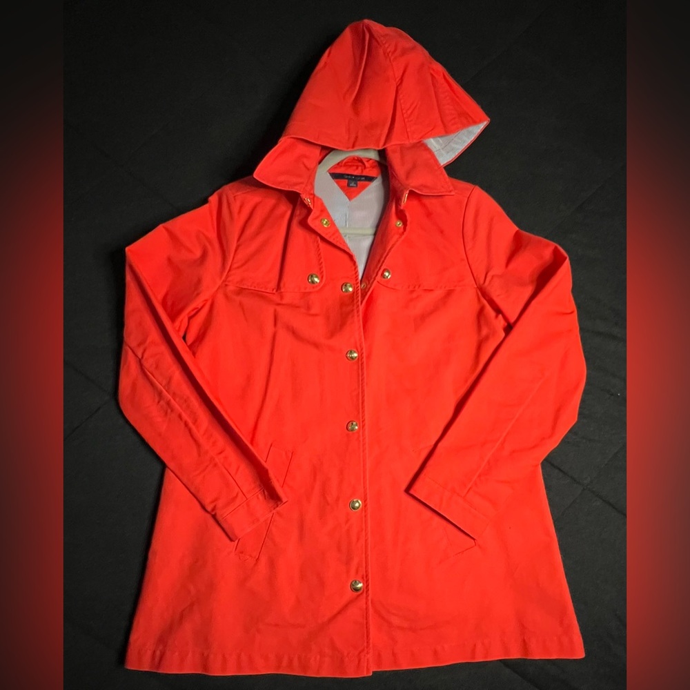 Coral Tommy Hilfiger Raincoat 🧥 Size Medium